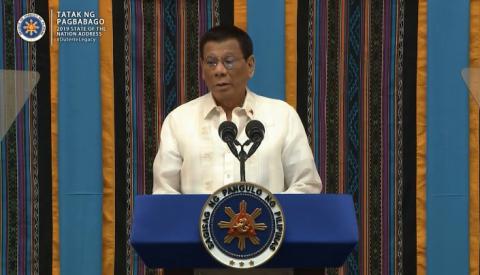 President Rodrigo Roa Duterte delivers his 4th SONA