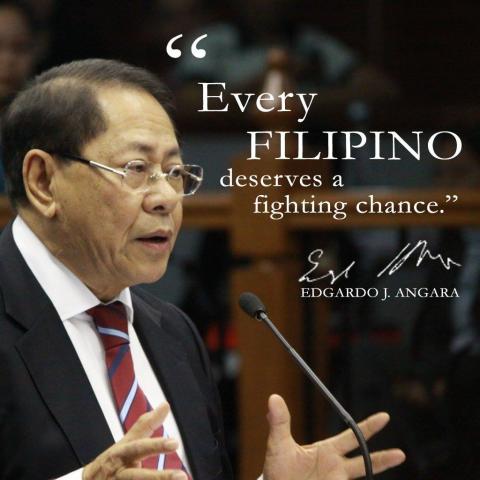 Every Filipino deserves a fighting chance - Senator Edgardo J. Angara