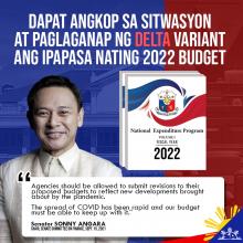 Angara: The national budget must be able to keep pace with COVID-19